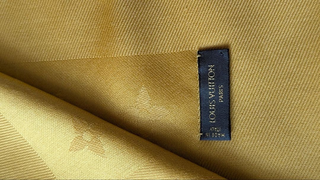 Louis Vuitton モノグラム ストール イエロー 大判