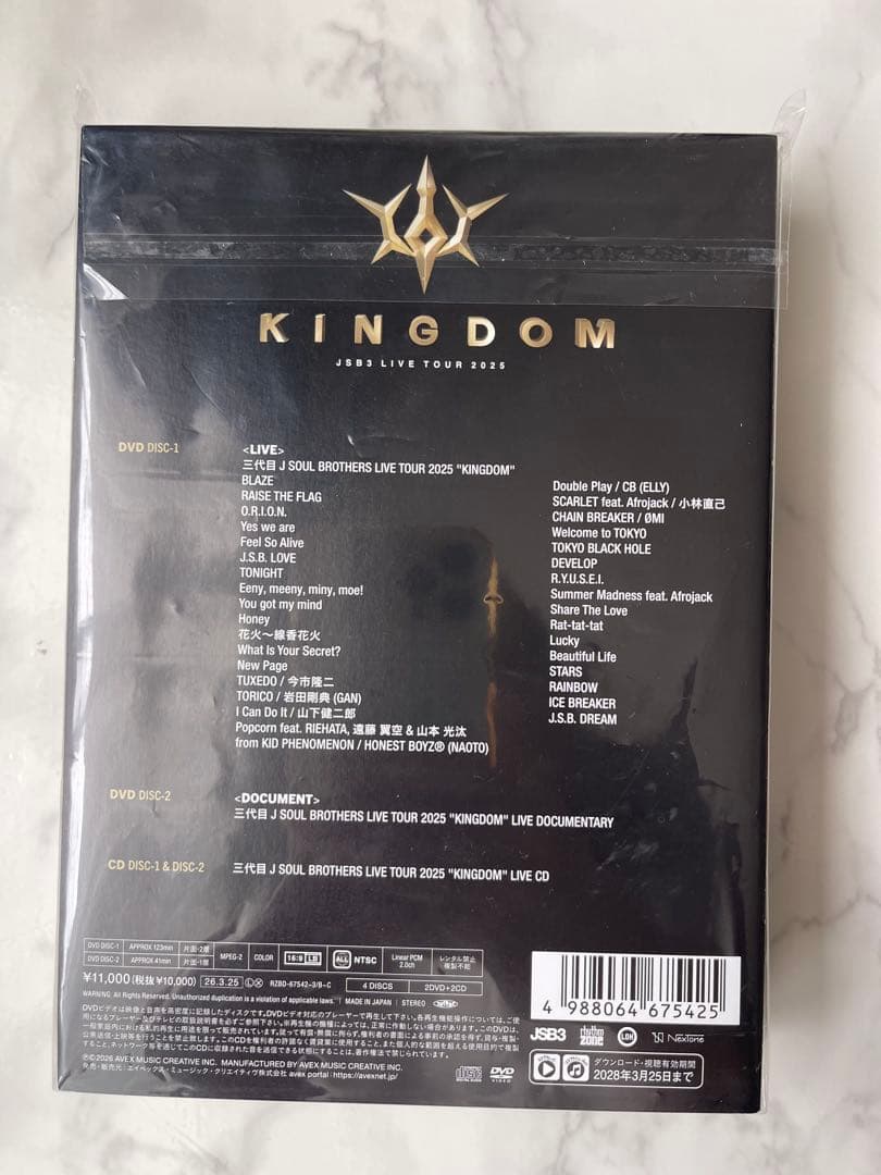ミュージック JSB3 KINGDOM 2025 LIVE TOUR 2DVD+2CD