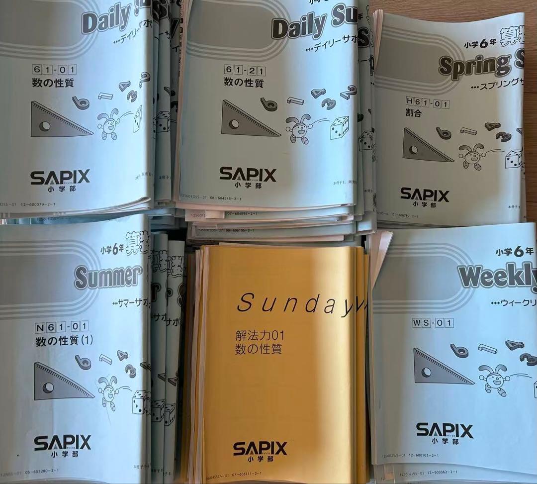 2025年度　小6 学習参考書セット SAPIX