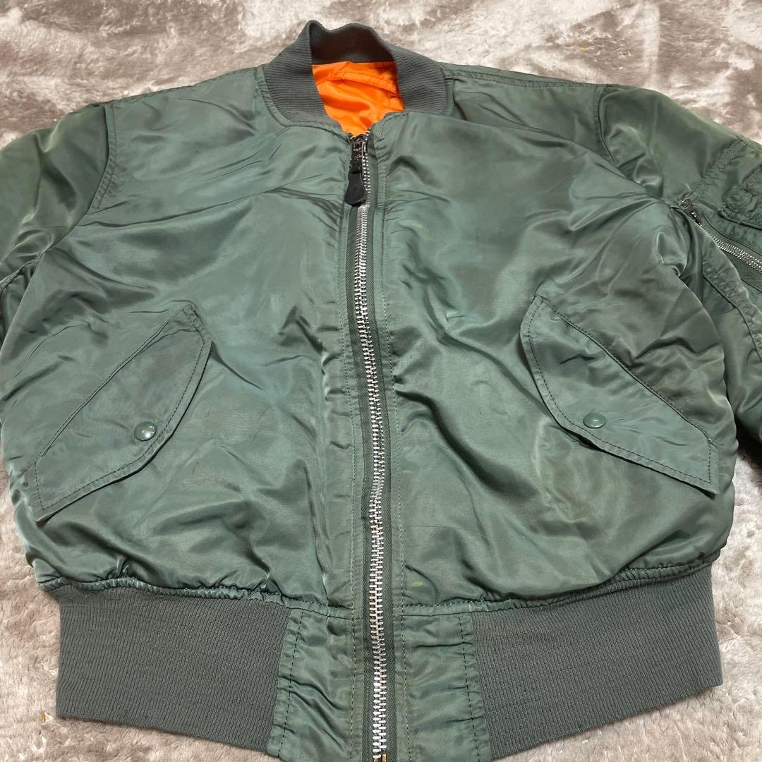 な*ー様 90's USA製 Alpha Industries MA-1 ロゴ