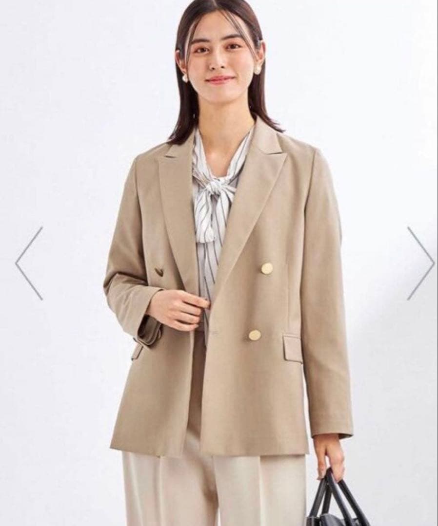 完売品☆グリーンレーベル ダブルブレスト ジャケット ウォッシャブル・防シワ