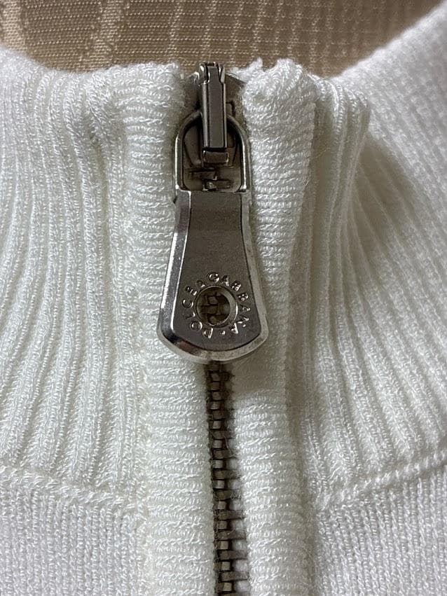 DOLCE&GABBANA DGロゴ ラインストーン ジップ 白 レディース ⑬