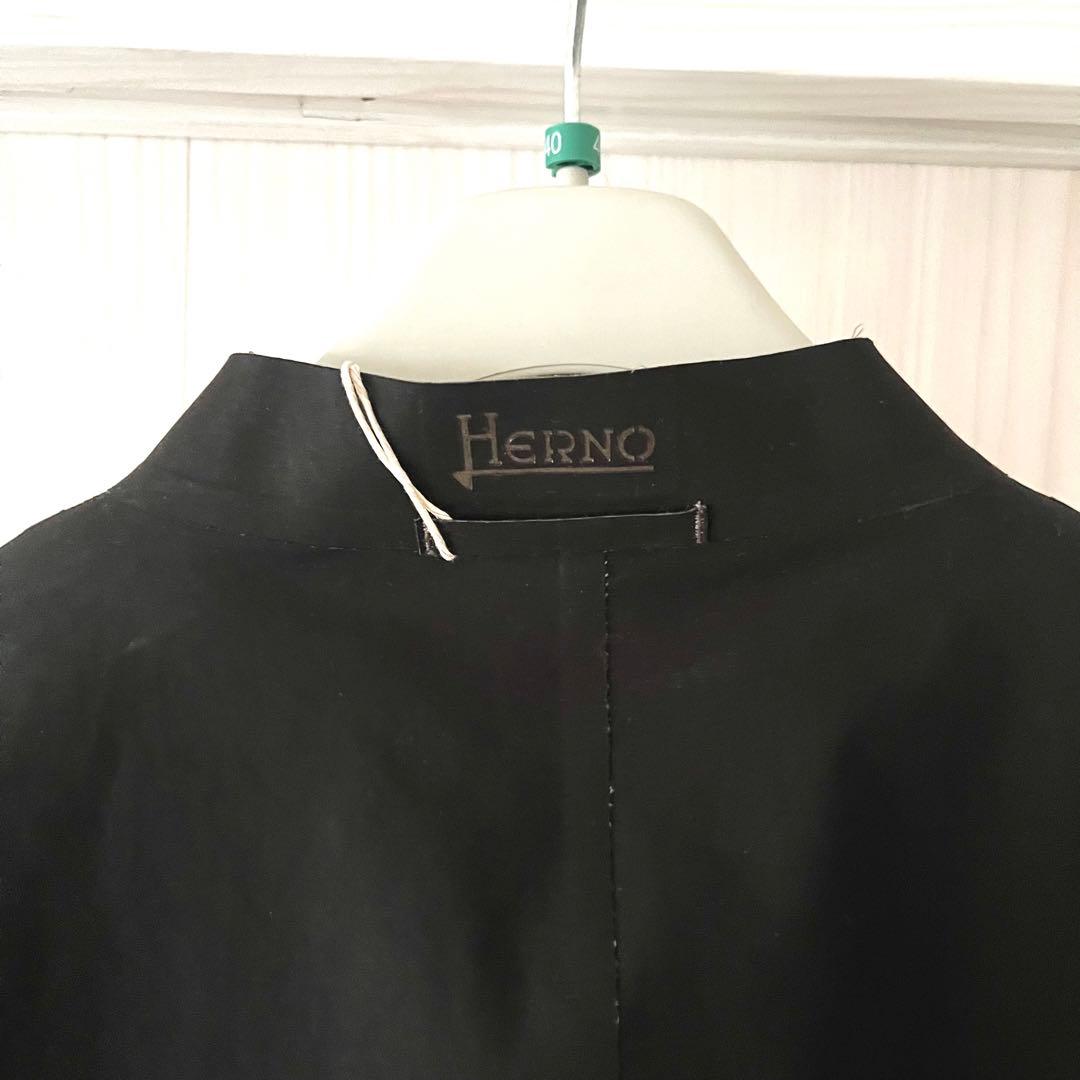 HERNO ヘルノ リバーシブルコート40 カーキ×黒 未使用タグ付