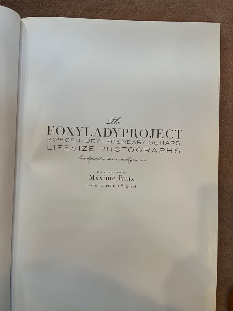 実物大　伝説のギター写真集 \"FOXY LADY PROJECT\" (仏)