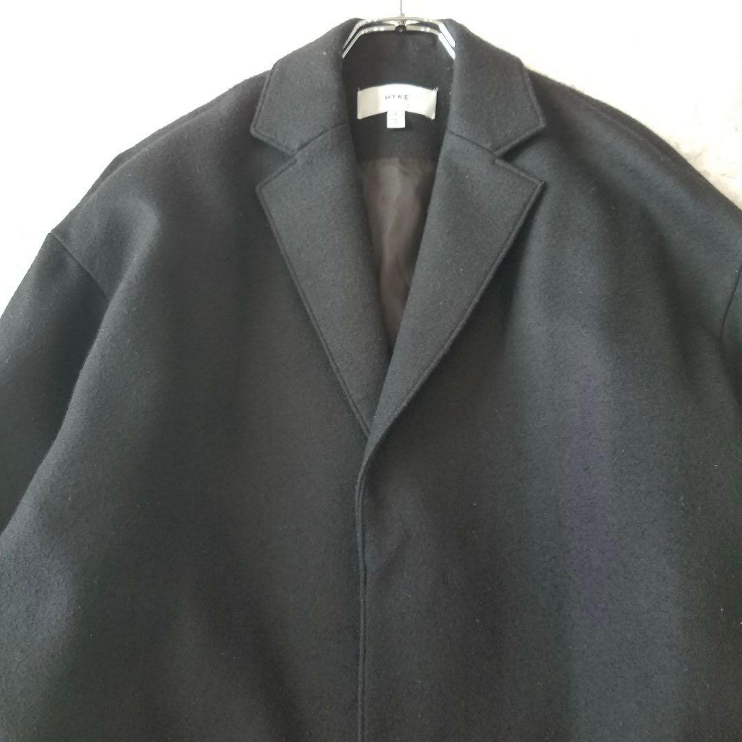 美品✨ハイク WOOL SHOP COAT ロングコート チェスター ブラック