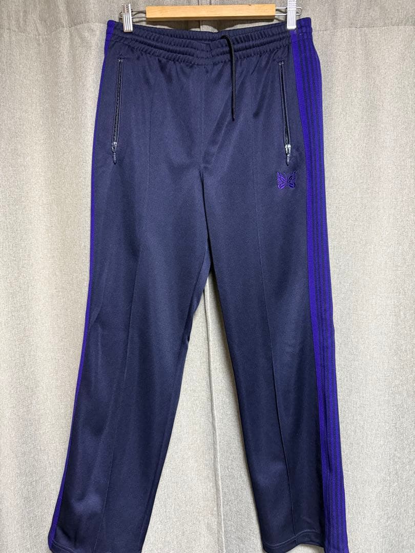 ニードルズ　トラックパンツ ジャージ ライン Poly Smooth/NAVY