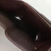 Louis Vuitton ダミエ ブラウンレザー三つ折り財布