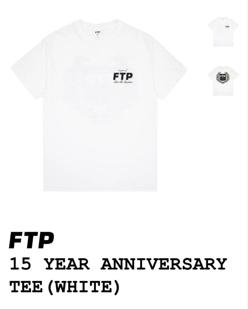 トップス FTP 15 YEAR ANNIVERSARY TEE(WHITE) L