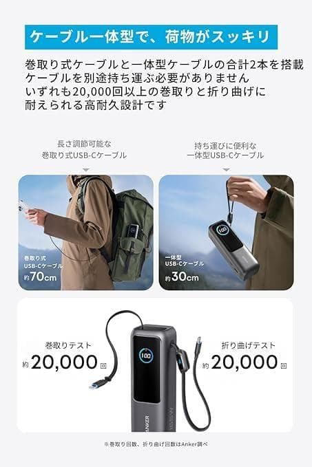 新品未開封 Anker Power Bank 165W出力 25000mAh