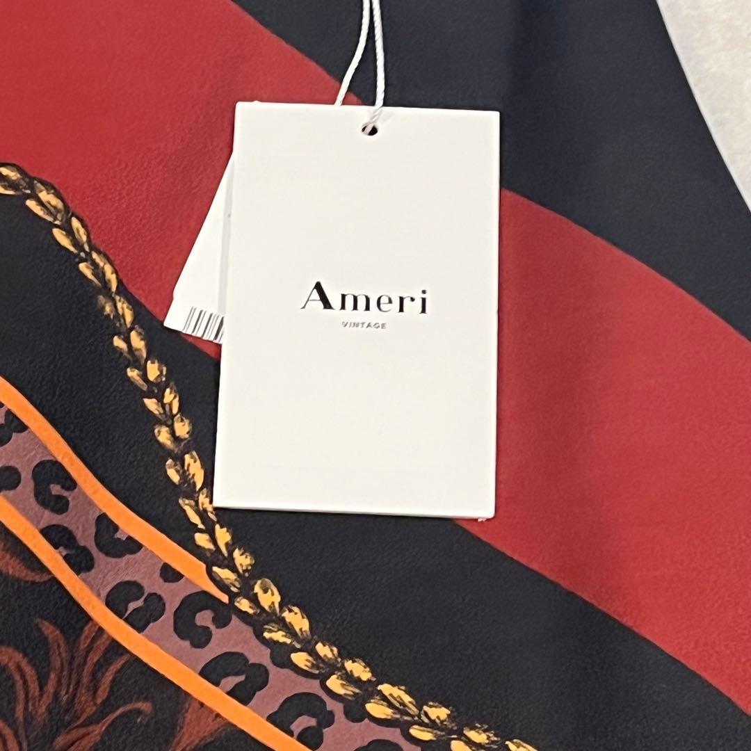 スカート ameri MEDI TWIN CHEETAH FAKE SCARF SKIRT