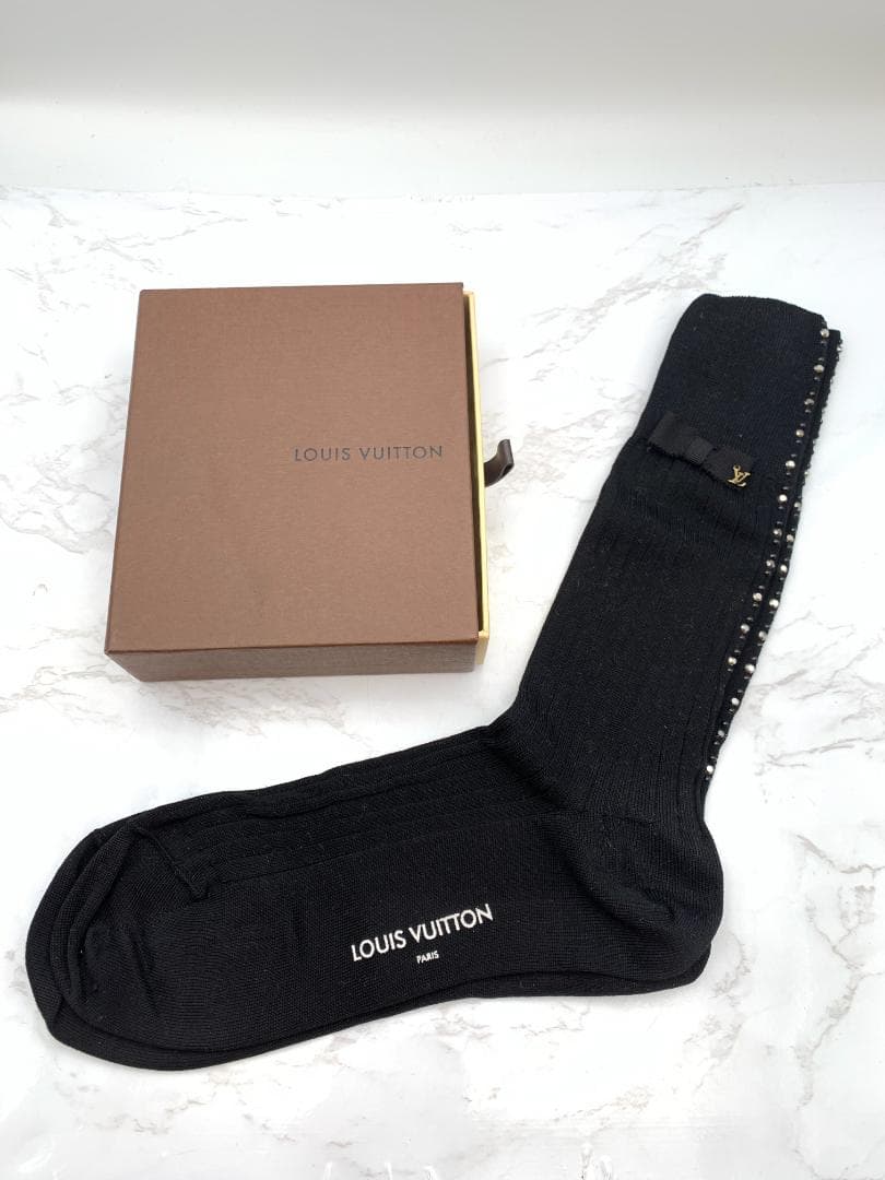【美品】LOUIS VUITTON ソックス・LVストラス