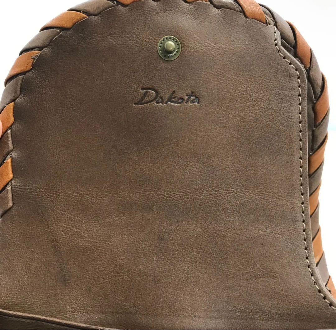 Dakota ダコタ コンパクトウォレット 二つ折り財布 本革 レザー ブラウン