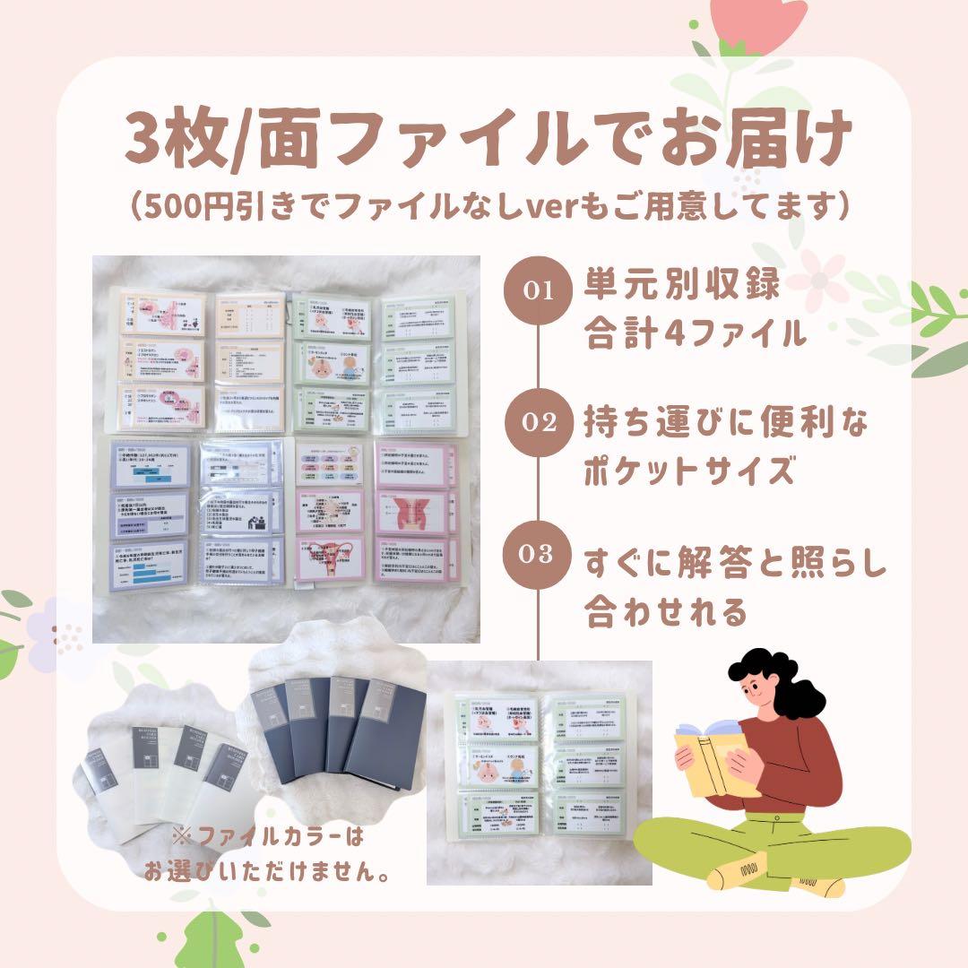 最新2026年｜助産師学校受験｜基礎問題対策カード｜713問236枚｜付箋カード