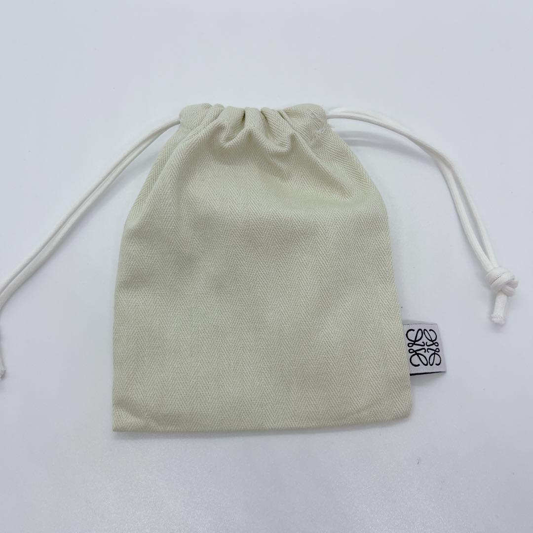 【美品】LOEWE ベージュ 3つ折り財布 アナグラム フリップウォレット 箱付