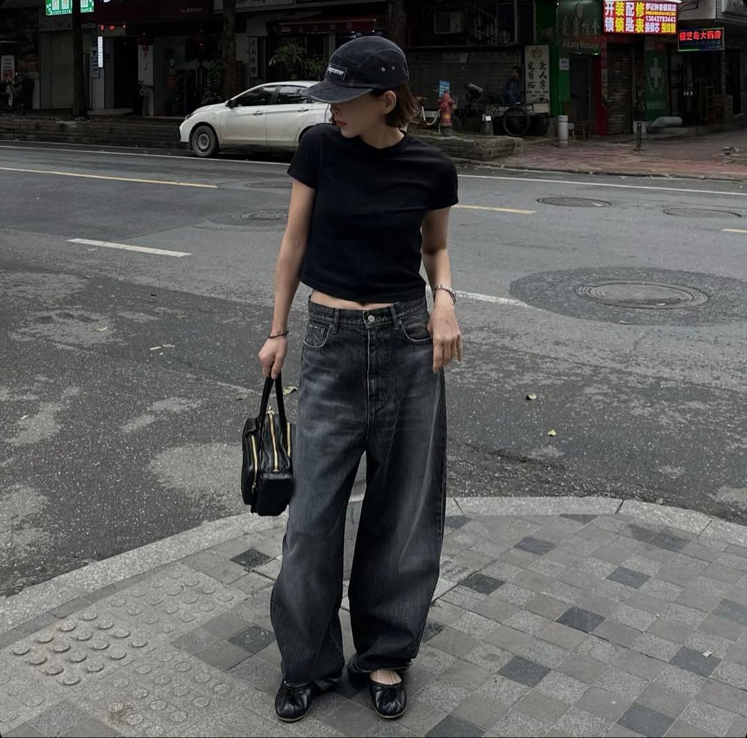 ok.soon / original wide denim black / 新品
