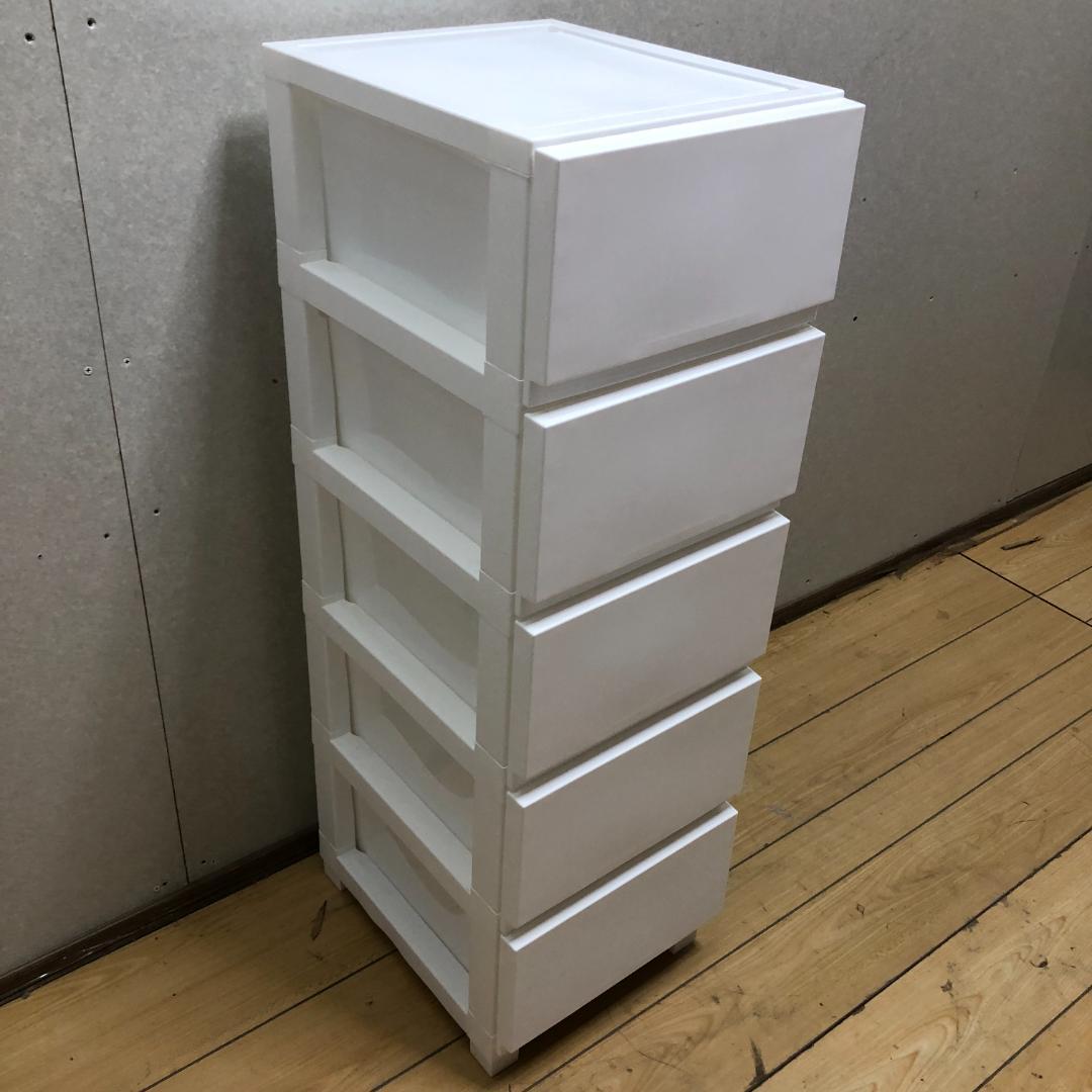 送料無料 シンプル 収納ケース 5段 プラスチックチェスト88142-6-00