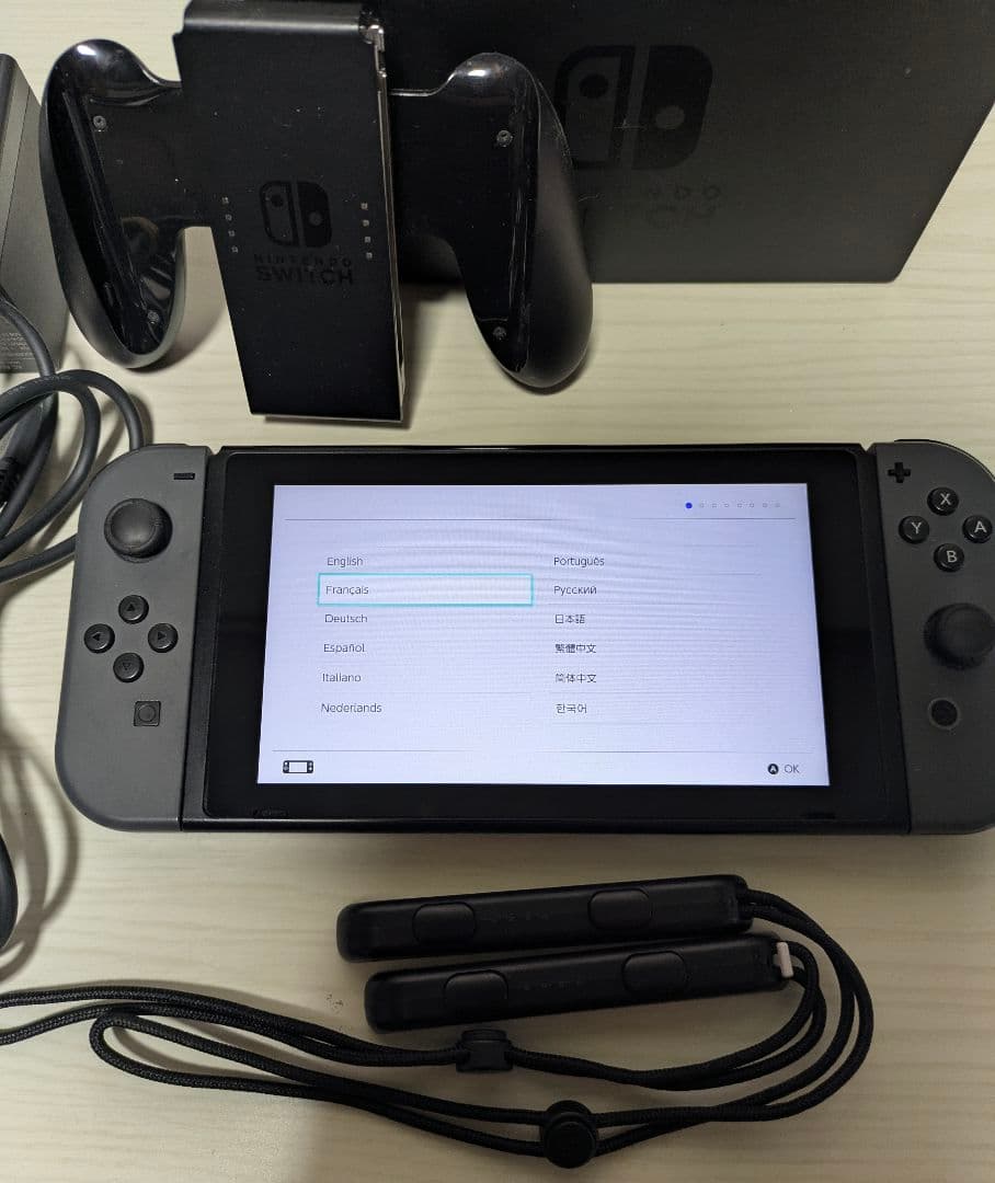Nintendo Switch 本体 グレー 動作確認、初期化済み