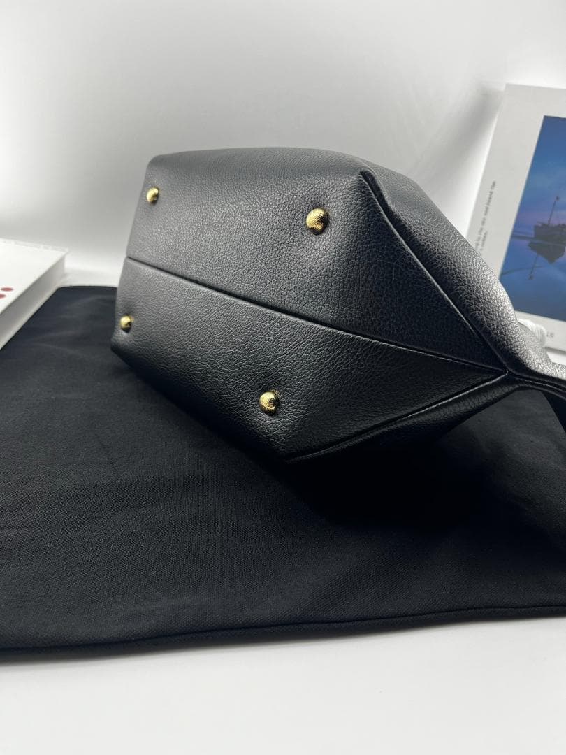 DEMELLIER デメリエー トートバッグ ブラック 本革 ショルダー付き