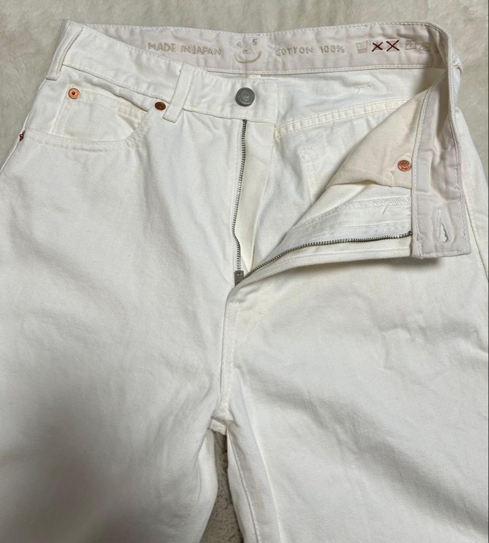 45R/ライ麦デニムパンツ/シャルロット/size28/ホワイト
