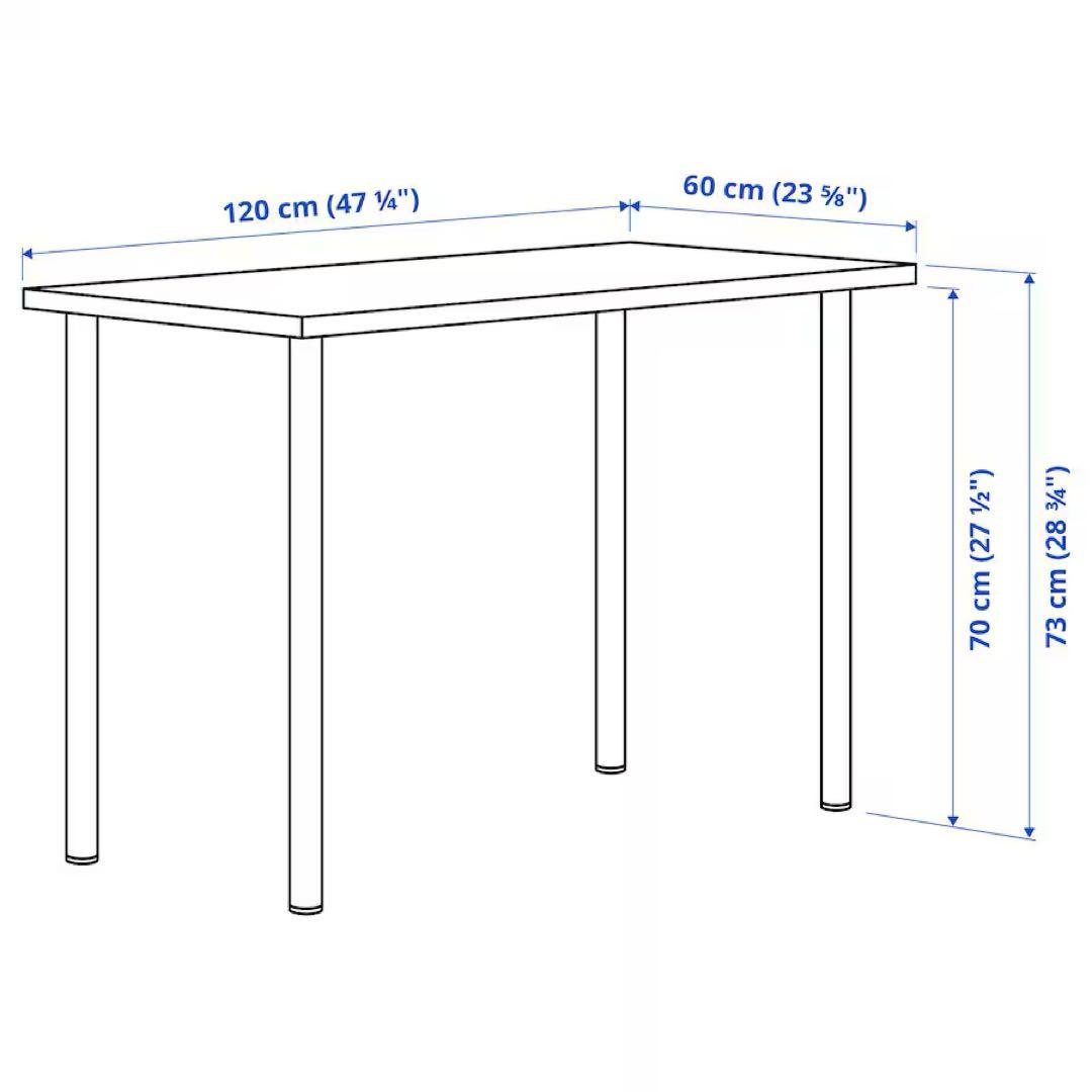 IKEA LAGKAPTEN ラグカプテン デスク, ホワイト120x60 cm
