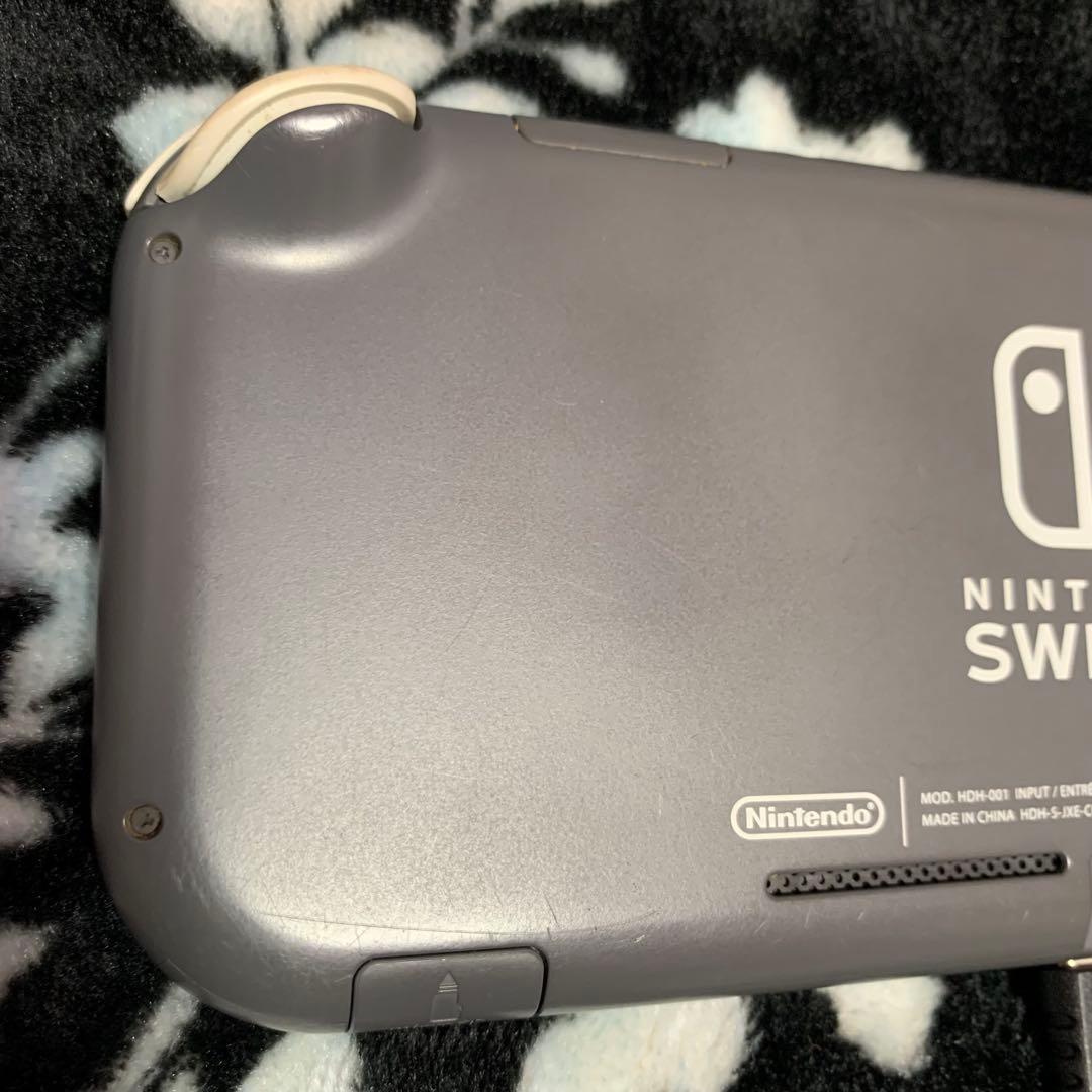 【ジャンク】Nintendo Switch Lite グレー 画面ひびあり