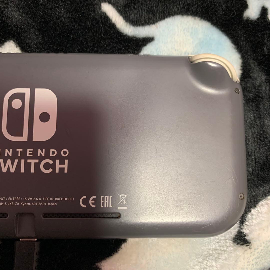 【ジャンク】Nintendo Switch Lite グレー 画面ひびあり
