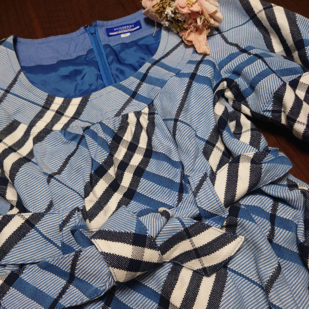 ✨BURBERRYBLUELABEL✨大きなバーバリーチェック✨ワンピース✨３６