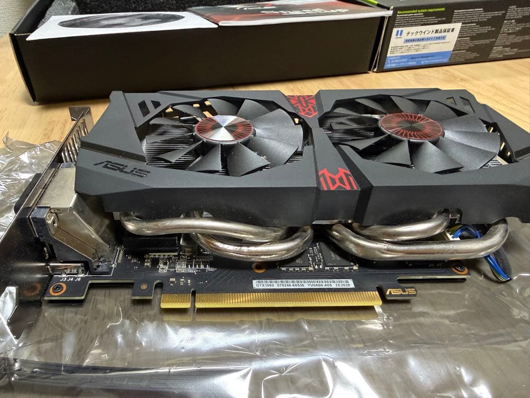 ASUS STRIX GTX1060 DC2O6G 6GBグラフィックボード