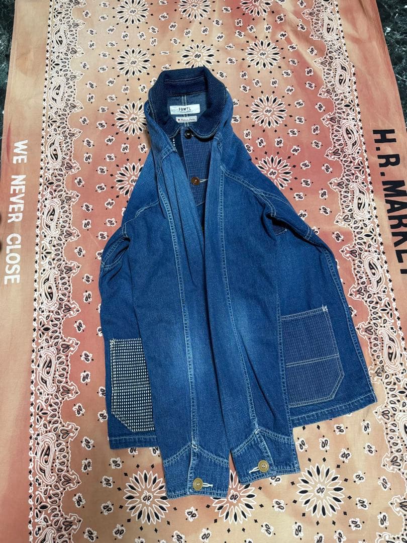 FDMTL COVERALL JACKET パッチワーク カバーオール　デニム3