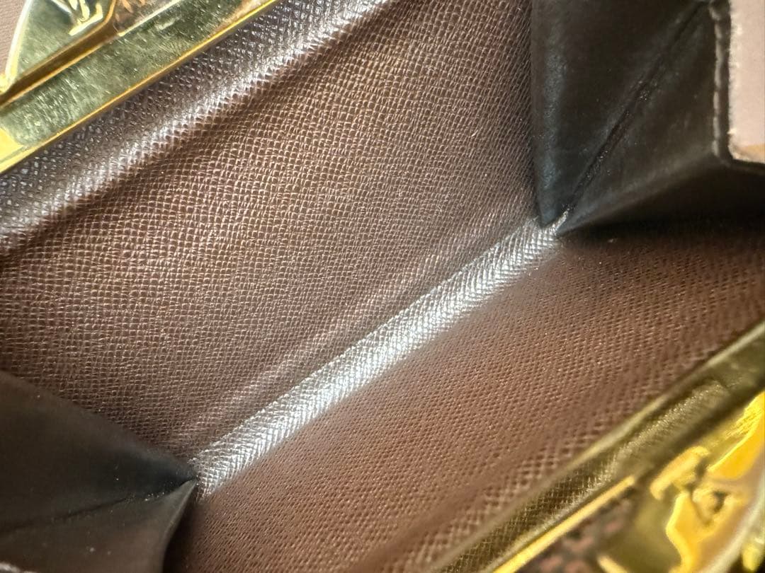 LOUIS VUITTON ダミエ がま口二つ折り財布