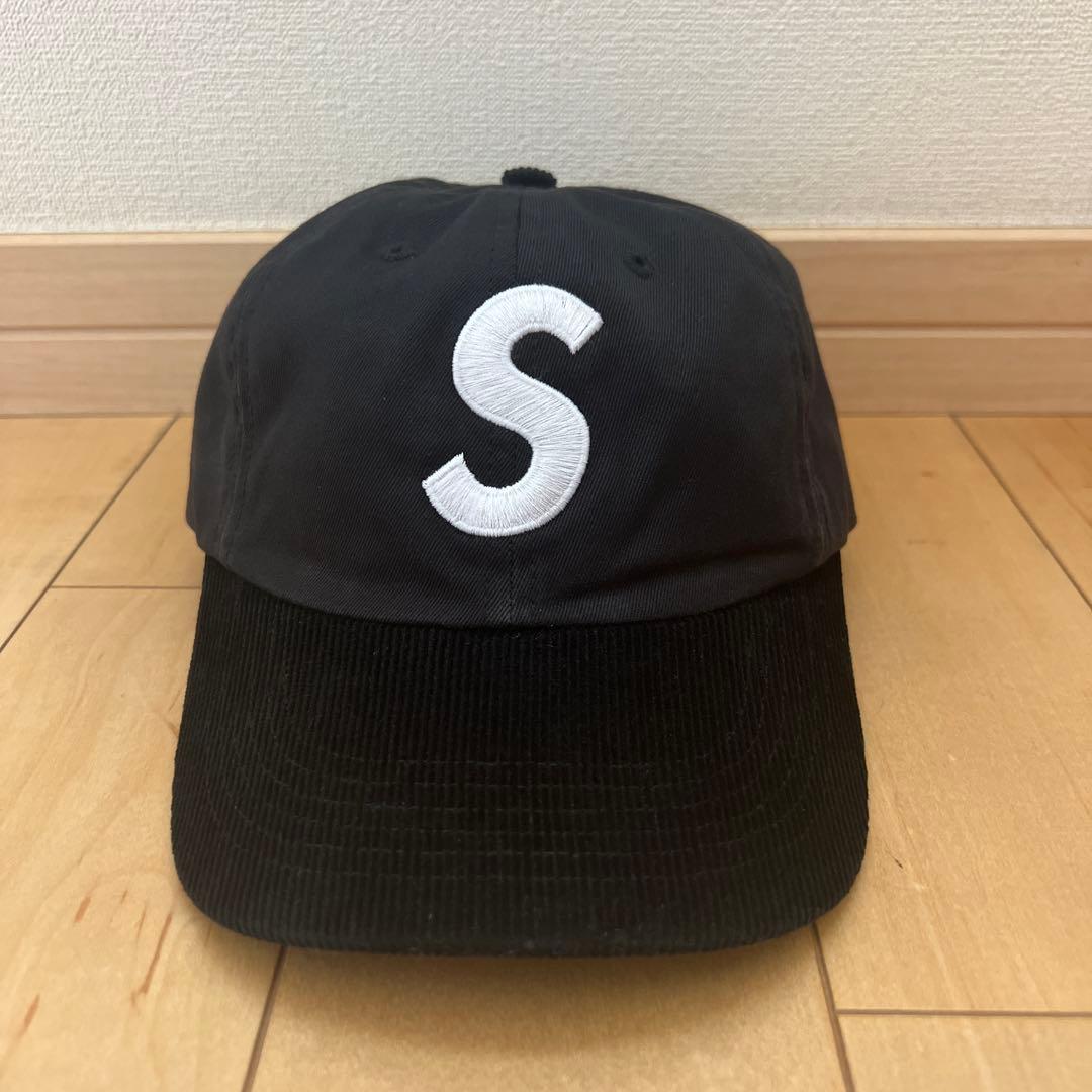 極美品 Supreme 2-Tone S Logo 6-Panel Cap 黒