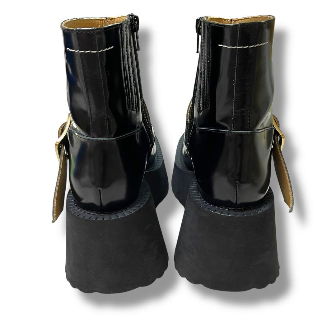 Maison Margiela ショートブーツ 37.5 厚底 ブラック MM6