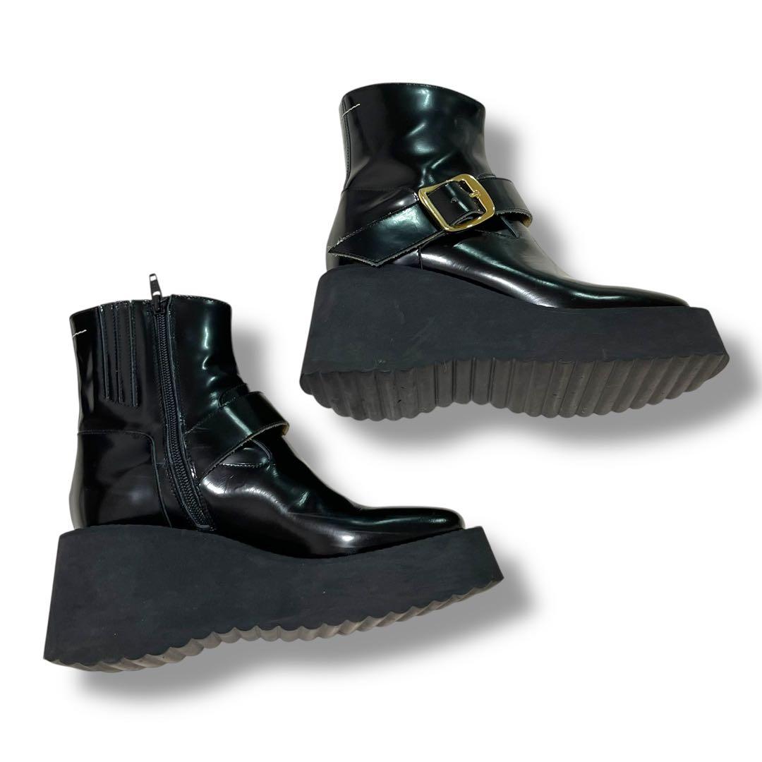 Maison Margiela ショートブーツ 37.5 厚底 ブラック MM6