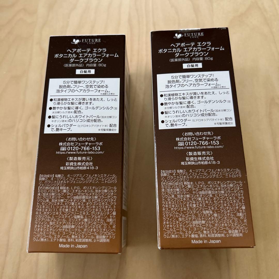ヘアボーテ エクラ　ボタニカル エアカラーフォーム　2本　新品