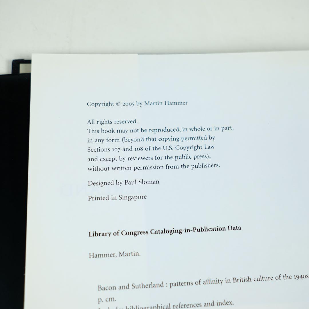 BACON AND SUTHERLAND Martin Hammer 洋書　画集