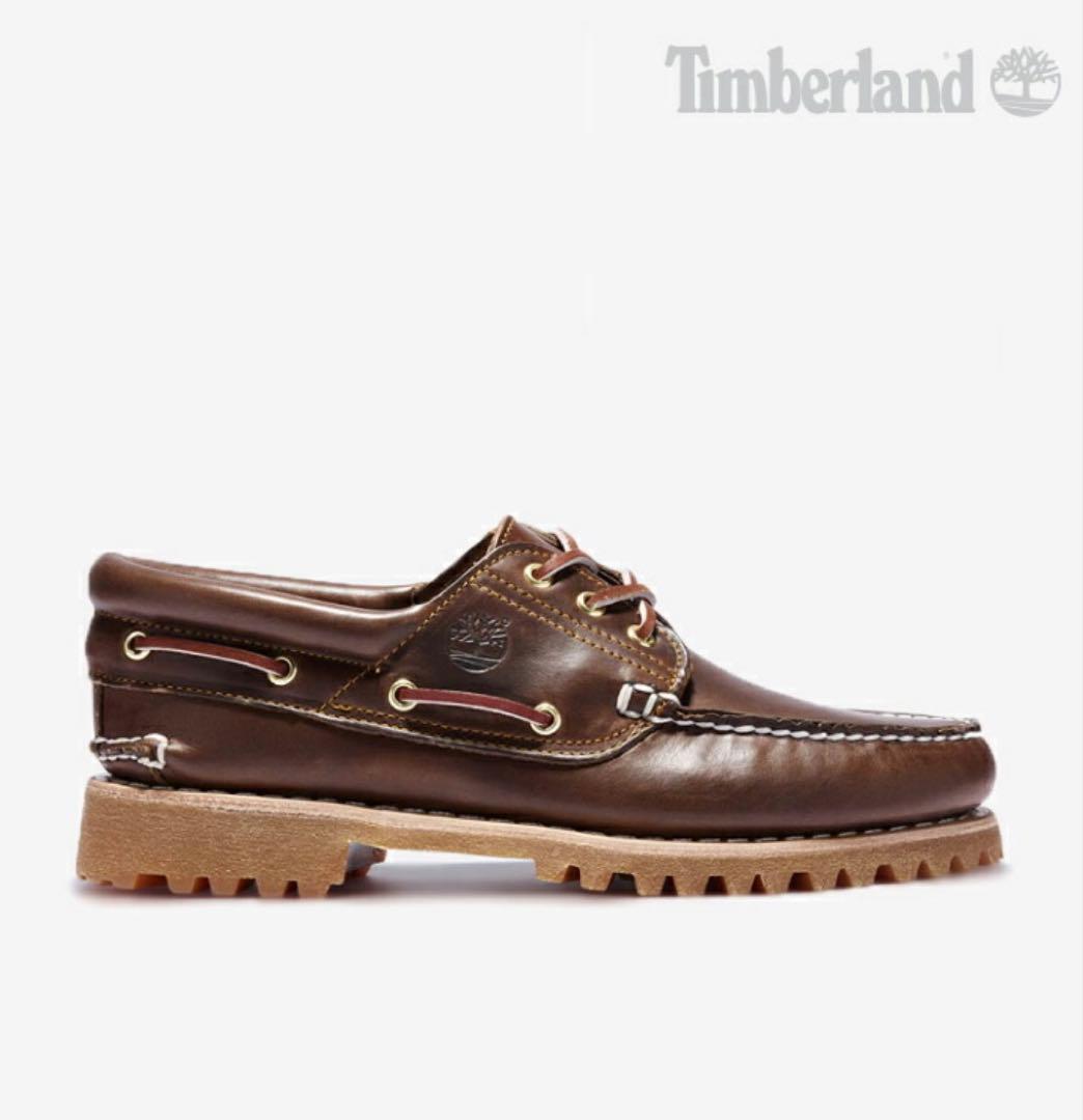 Timberland ダークブラウン デッキシューズ　3eye