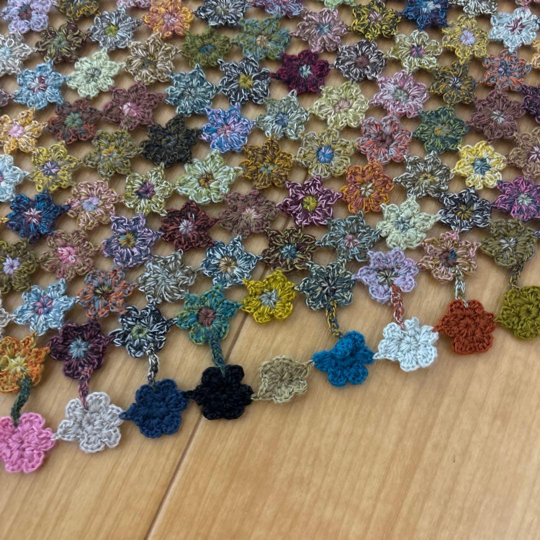 [美品] sophie digard ソフィーディガール 花柄 かぎあみストール