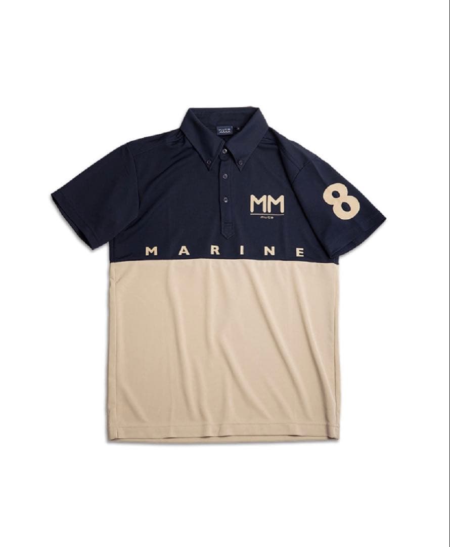 【新品】定価20,900円‼️ムータ　ポロシャツ　ネイピー×ベージュ　Mサイズ