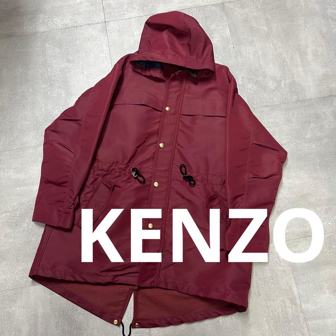 KENZOケンゾーコートジャケットフィッシュテール古着ケンゾーワインレッド