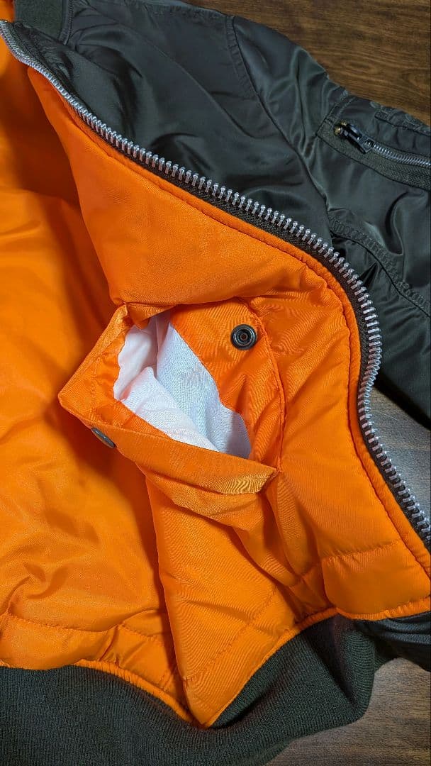 ALPHA INDUSTRIES MA-1 フライトジャケット カーキ　サイズＳ