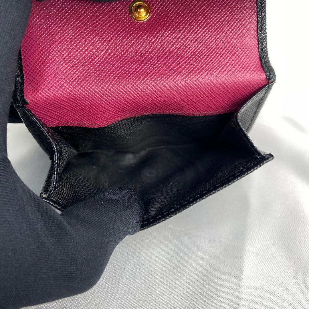 RFID 近年モデル PRADA　サフィアーノレザー 三つ折り財布
