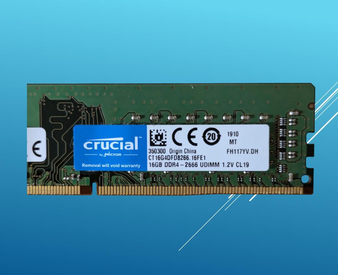 動作確認済みCrucial DDR4 32G(16Gx2)/#34F