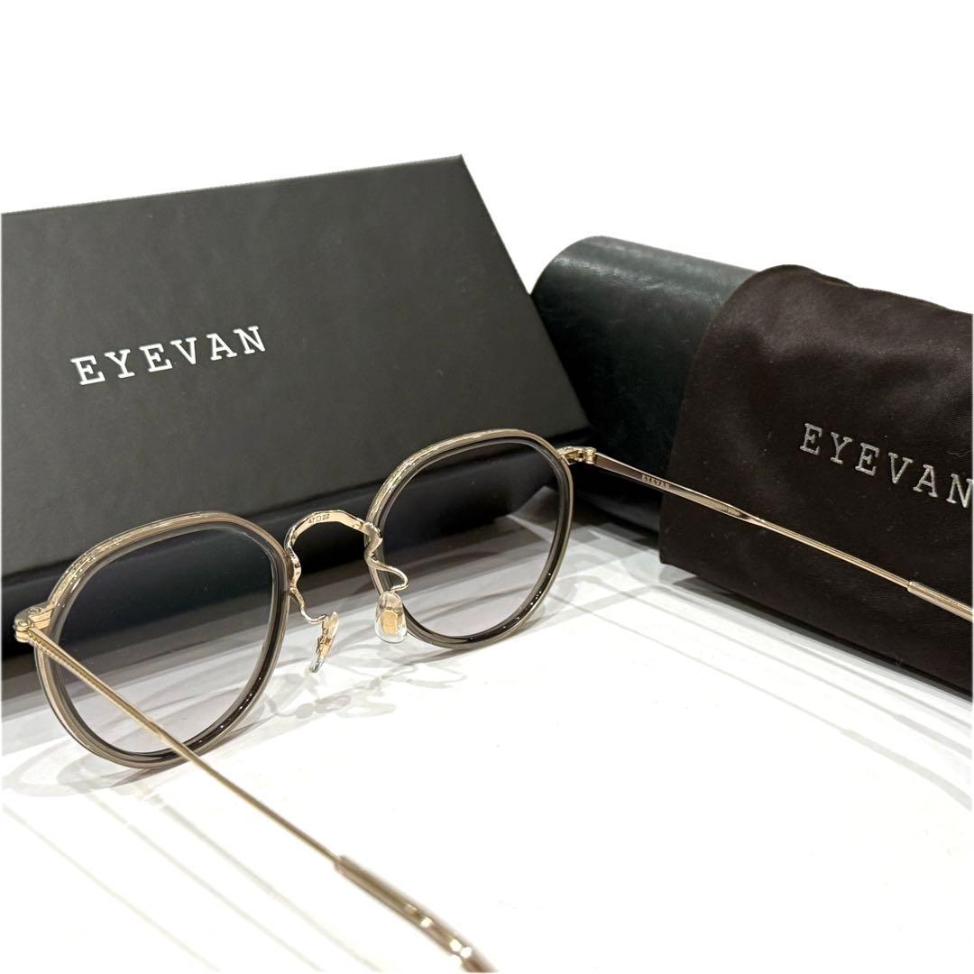 【極美品】正規品 EYEVAN E-0515 47 SMK レッドブラウンレンズ