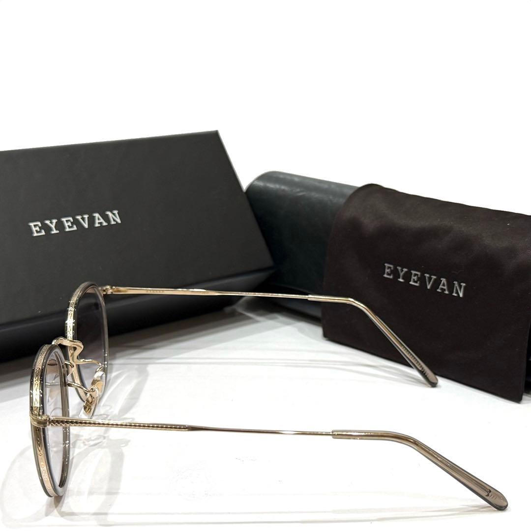 【極美品】正規品 EYEVAN E-0515 47 SMK レッドブラウンレンズ