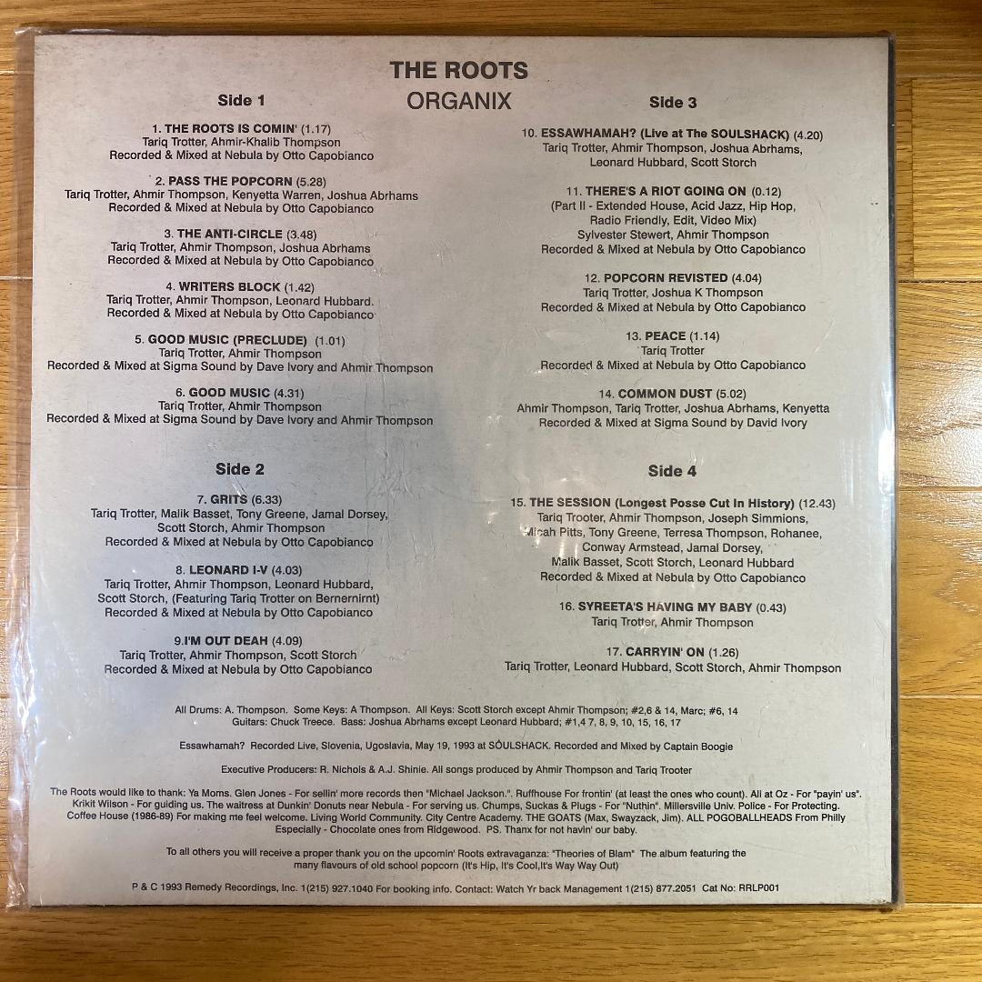 THE ROOTS - ORGANIX レコード US盤