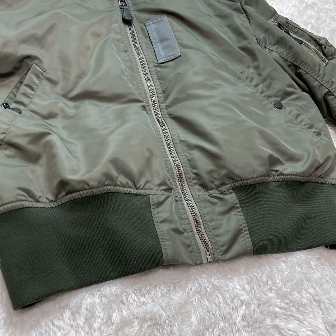 BACKERS オリーブグリーン MA-1 フライトジャケット サイズＬ