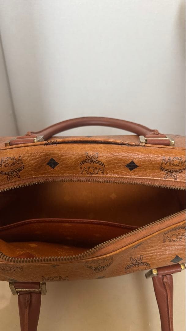 【labubu】MCM ボストンバッグ ブラウンレザー