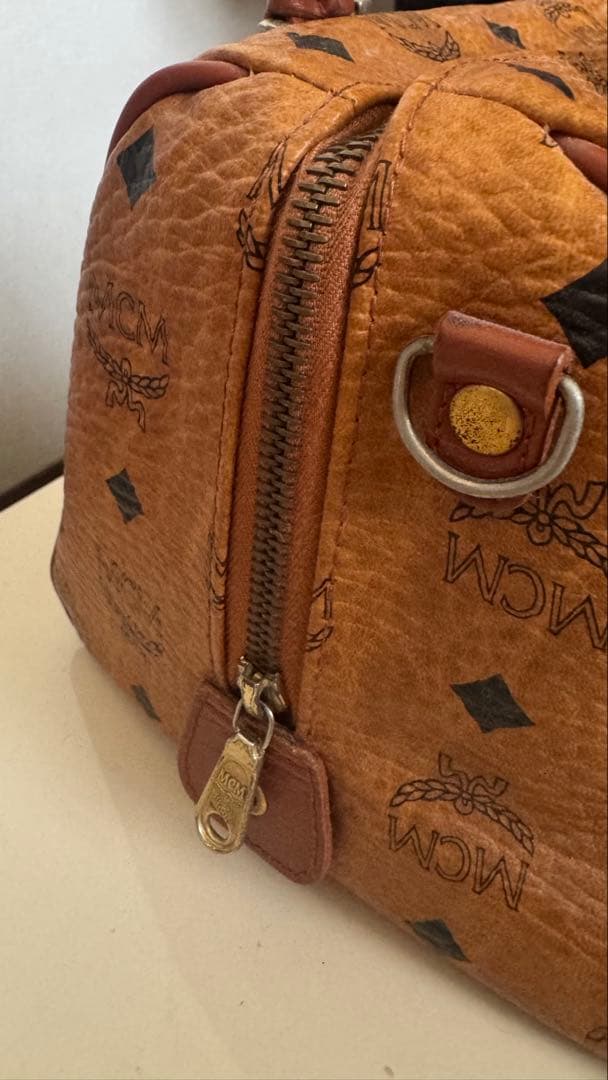 【labubu】MCM ボストンバッグ ブラウンレザー