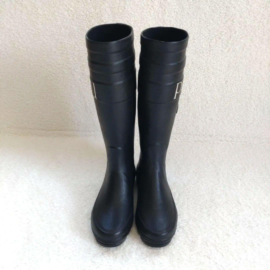 ☆希少 完売モデル☆PATOU パトゥ レインブーツ ロング 36 黒 長靴