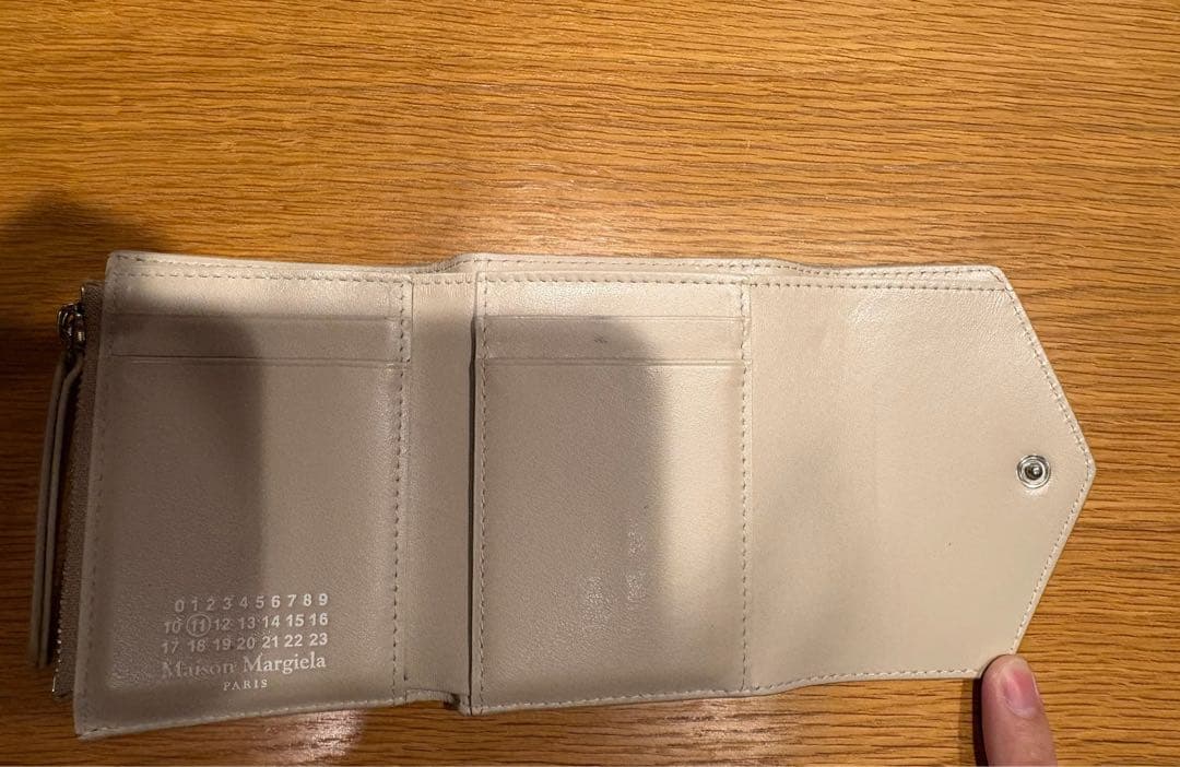 Maison Margiela 3つ折り財布 カシミール ライトベージュ